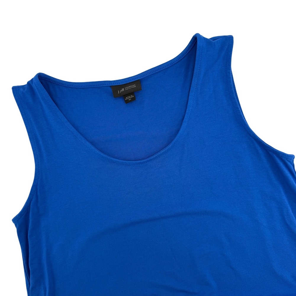 J. Jill Wearever Royal Blue Scoop Neck Sleeveless Maxi Tank Dress Womens XS